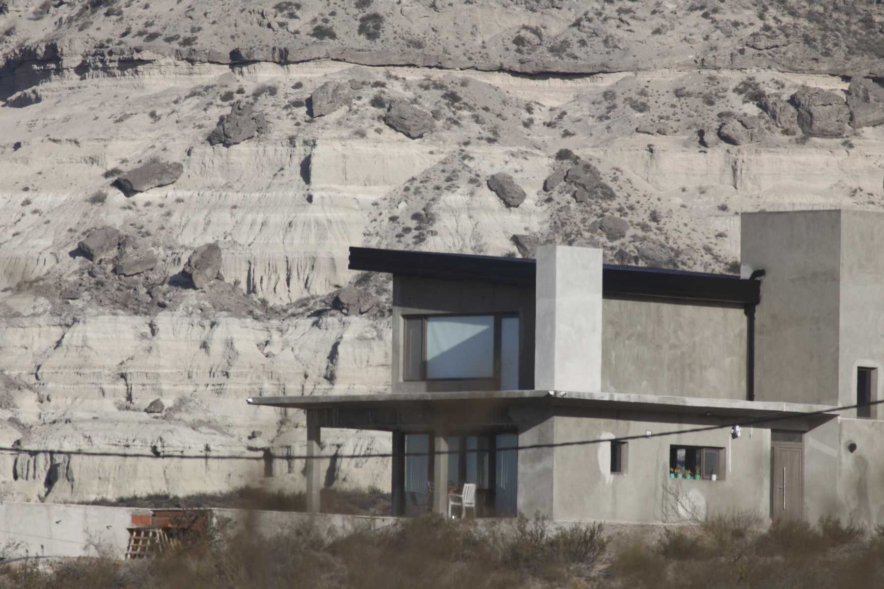 La casa construida en Paso Córdoba, al sur del Río Negro. 