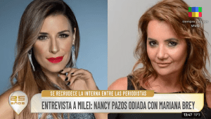 Escándalo con Nancy Pazos por la nota de Mariana Brey a Javier Milei: la habrían suspendido de Telefe