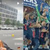 Imagen de Wanda Nara en los festejos del PSG: los rumores de romance con un excompañero de Mauro Icardi