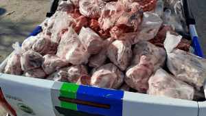 Decomisaron dos toneladas de carne en mal estado en la costa de Río Negro: el operativo fue de casi 10 horas